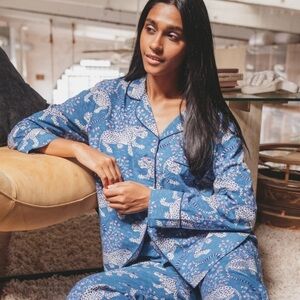 Printfresh Blue and White Pajama Set